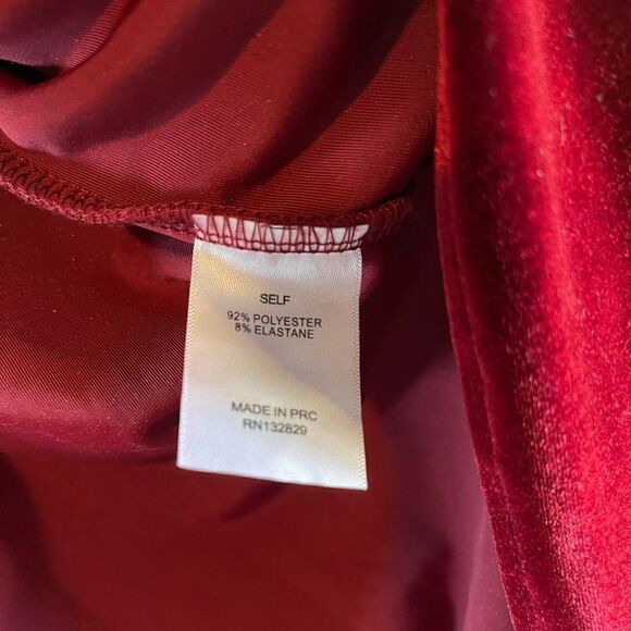 LPA Red Velvet Dress 45 in Merlot | SZ M - Picture 11 of 14